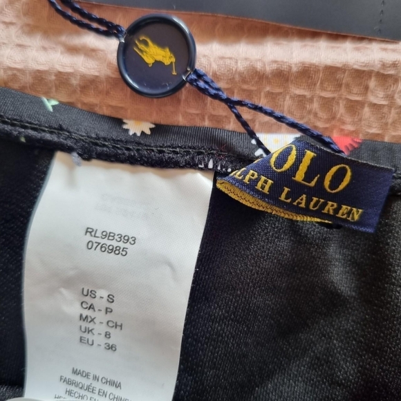 Polo Ralph Lauren Black Floral bikini Size small uk 8BNWT see description - Picture 3 of 4